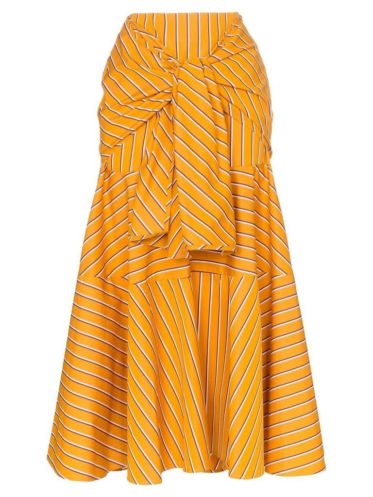Silvia Tcherassi fucsia cotton midi skirt - Orange