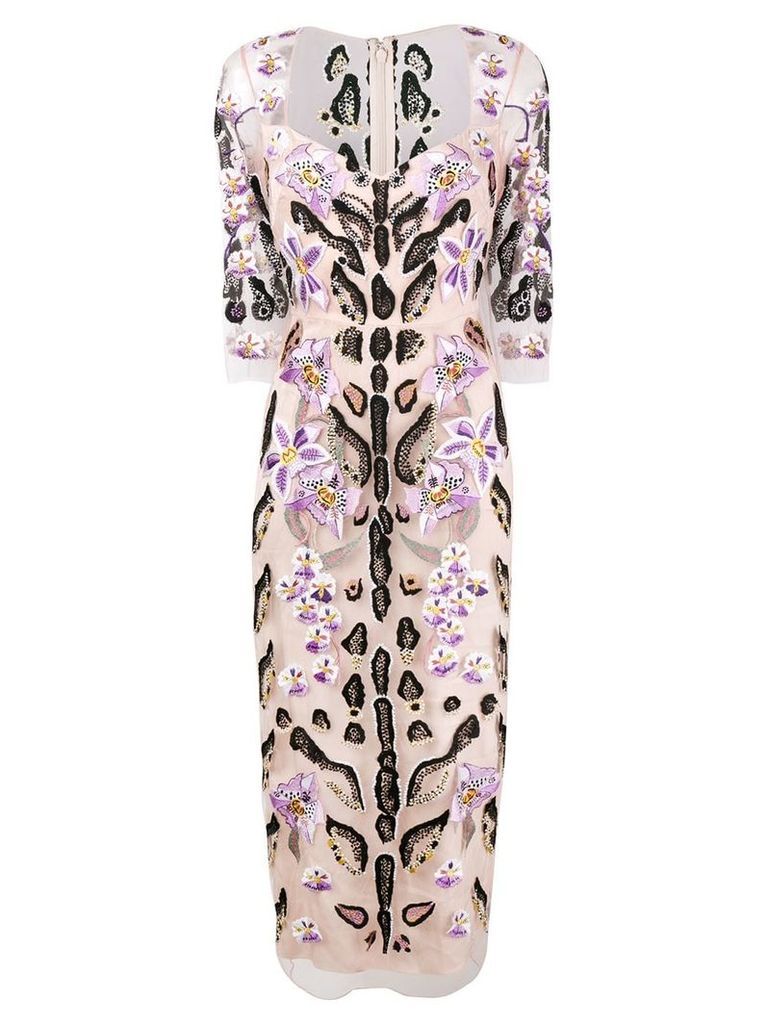 Temperley London Pardus fitted dress - Pink