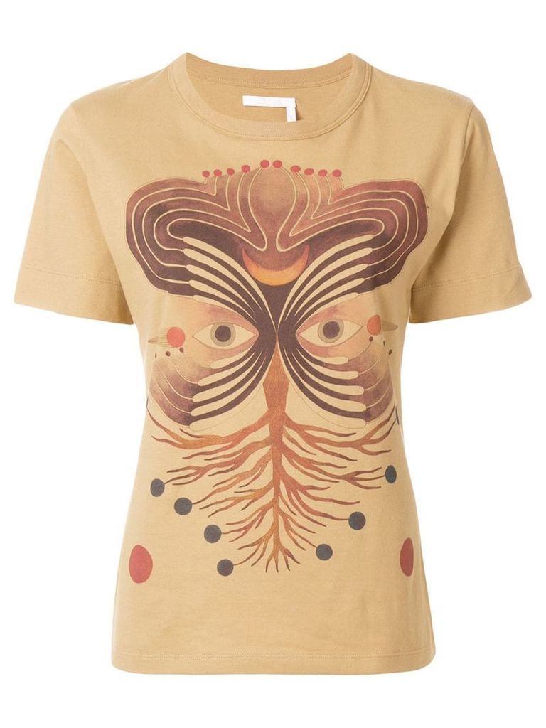 Chloé Pictoral print T-shirt - Brown
