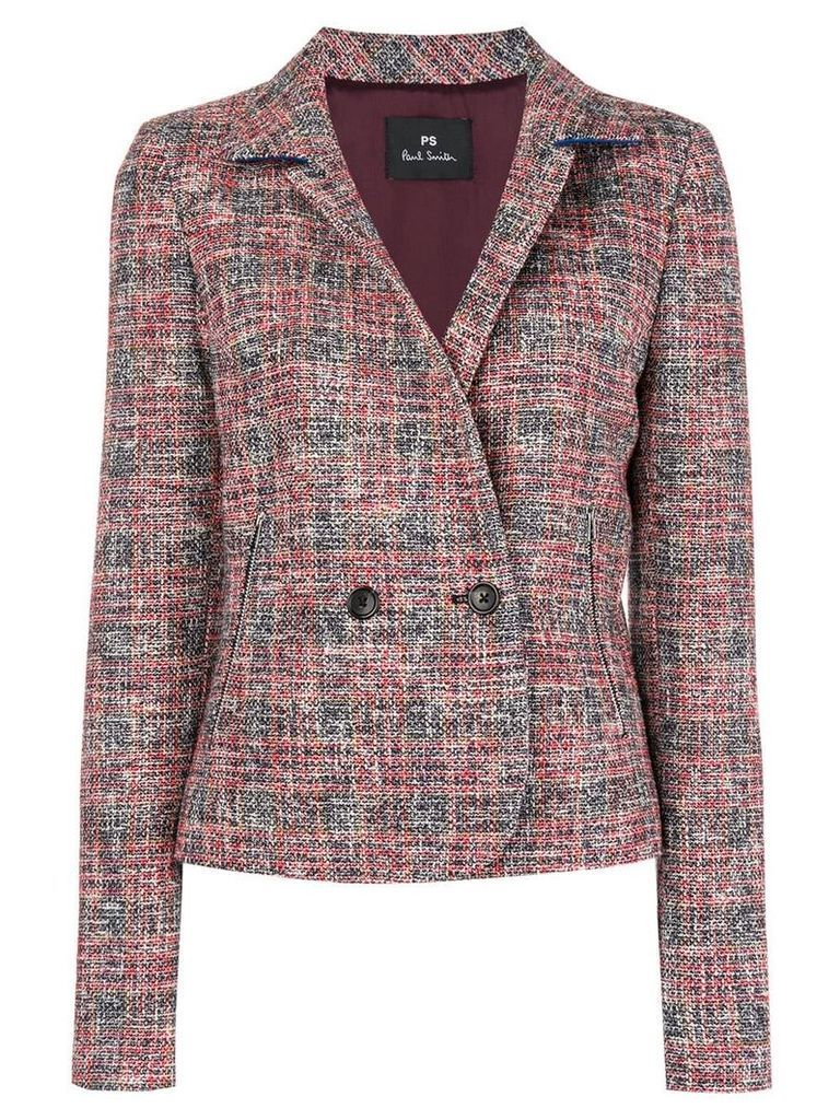PS Paul Smith double-breasted tweed jacket - Red