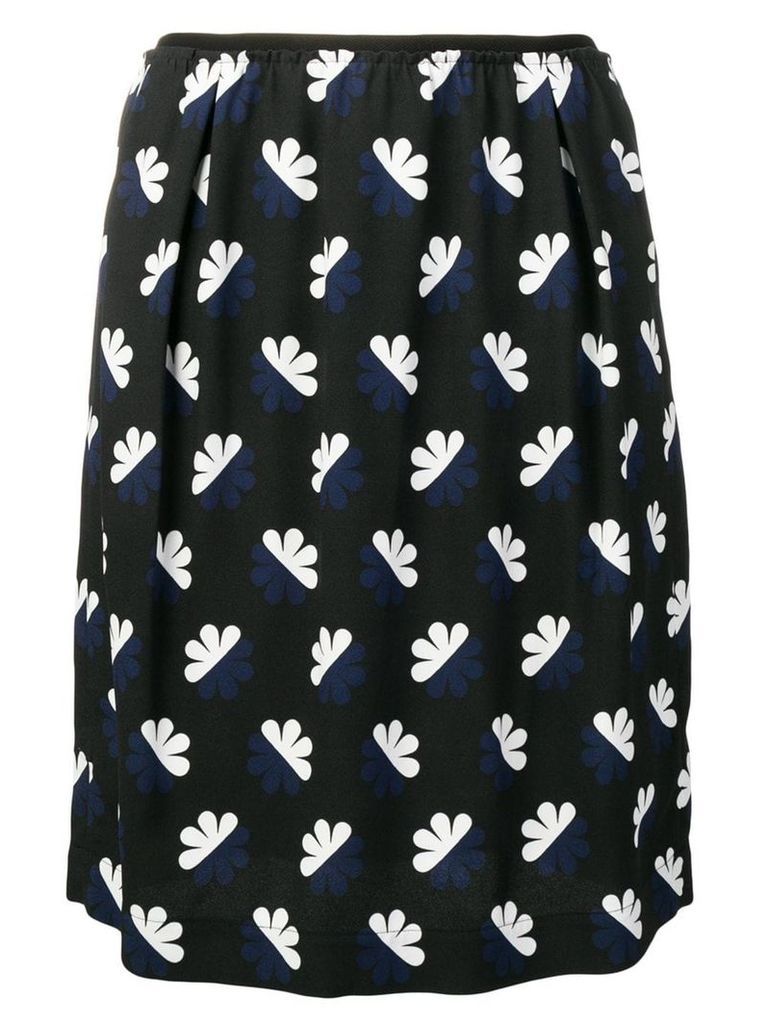 Odeeh floral pattern skirt - Blue