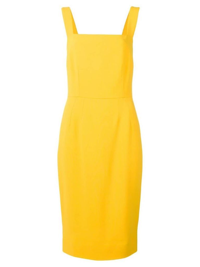 Dolce & Gabbana square-neck Cady dress - Yellow