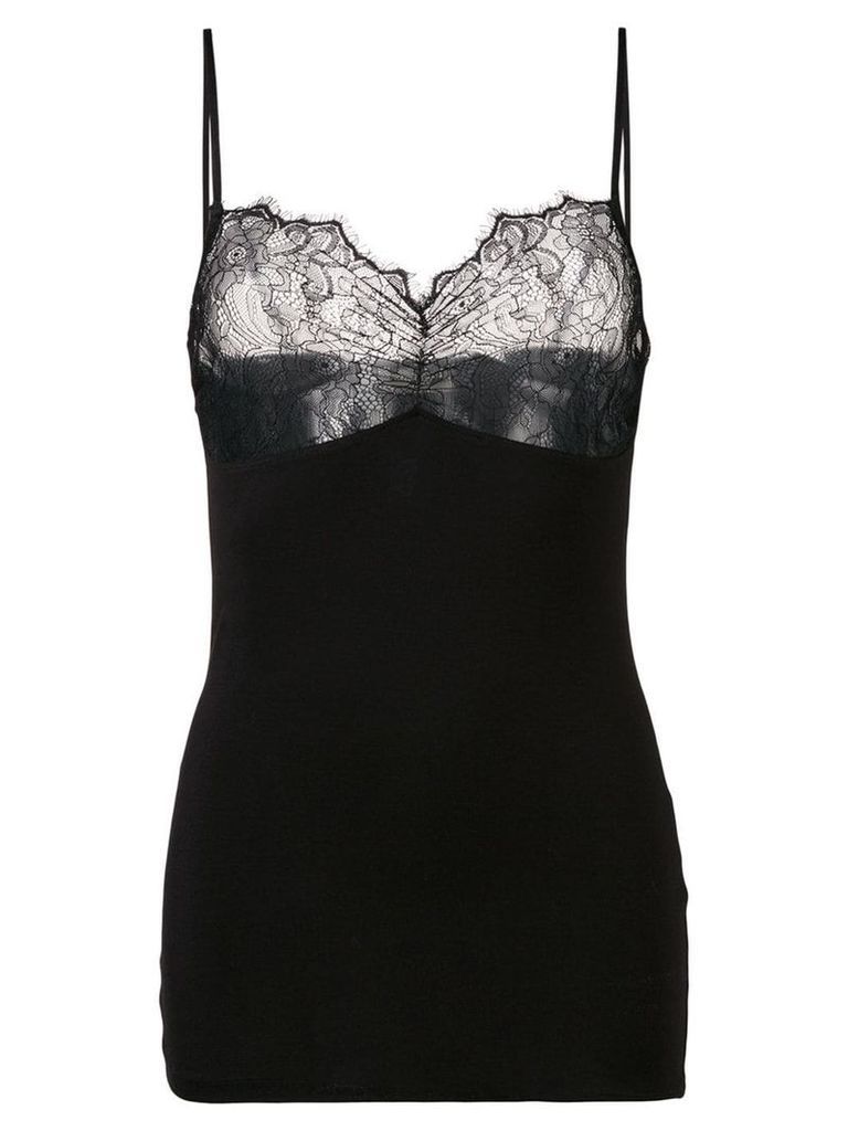 By Malene Birger lace panel cami top - Black