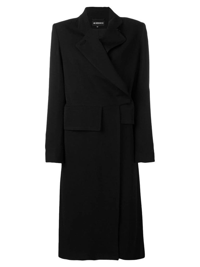Ann Demeulemeester fitted loose coat - Black