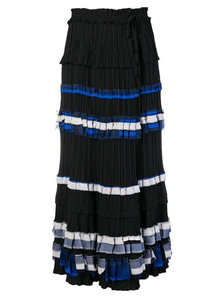 3.1 Phillip Lim striped full skirt - Black