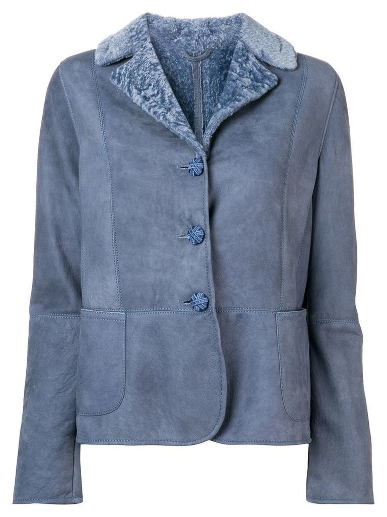 Ermanno Scervino nubuck jacket - Blue