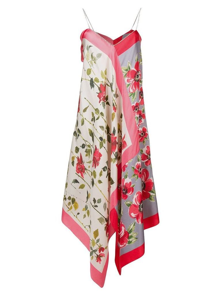Semicouture floral print slip dress - Pink
