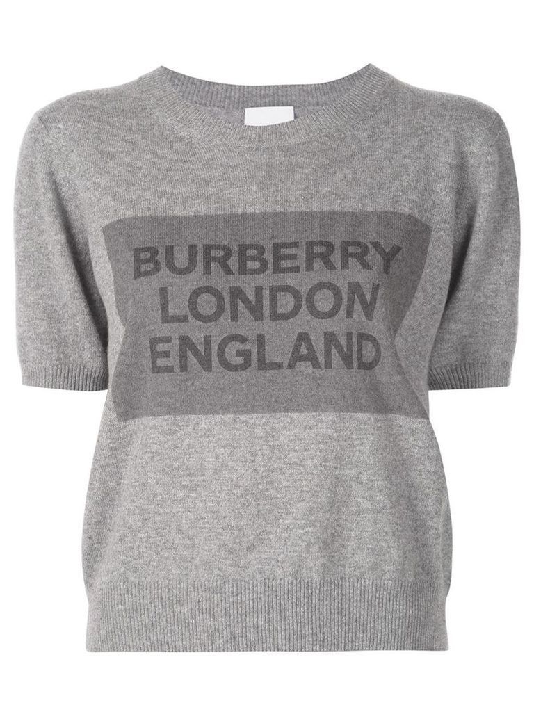 Burberry knit logo print top - Grey