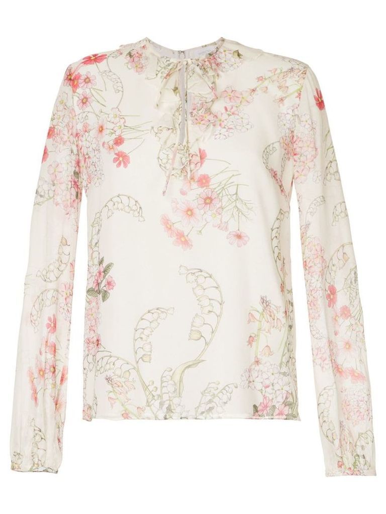Giambattista Valli floral print blouse - White