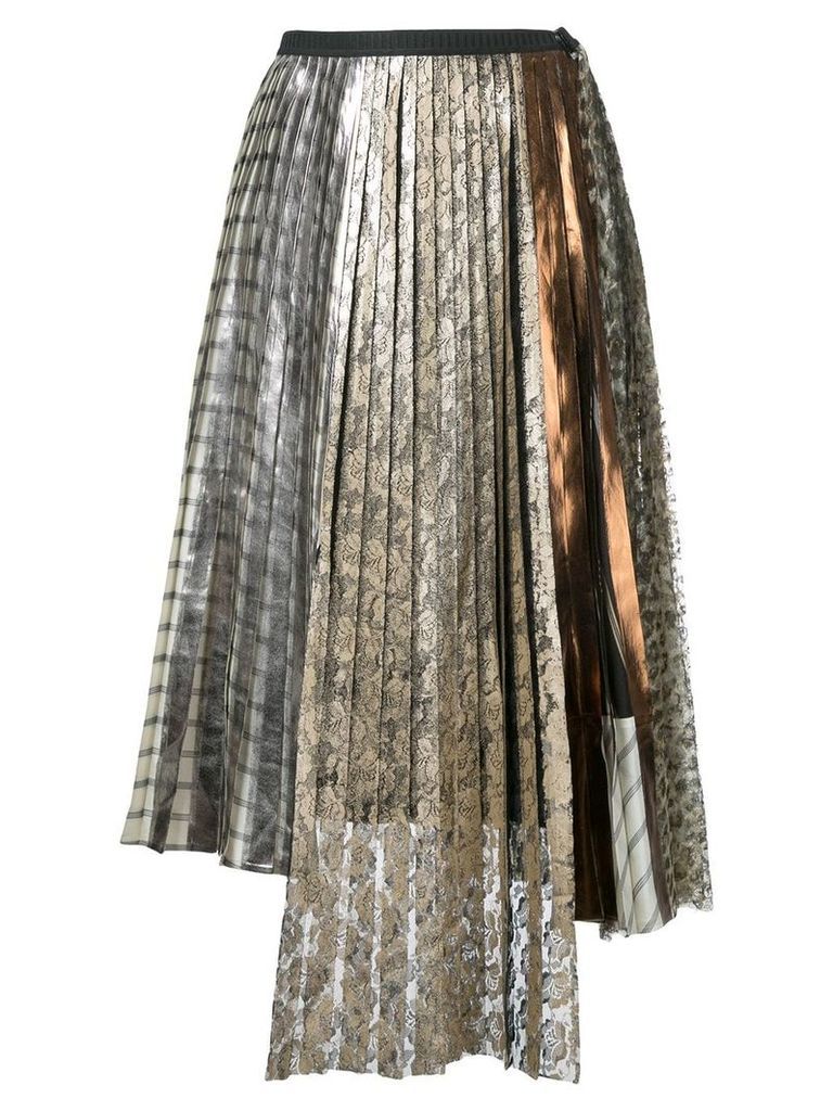 Antonio Marras lace pleated skirt - Metallic