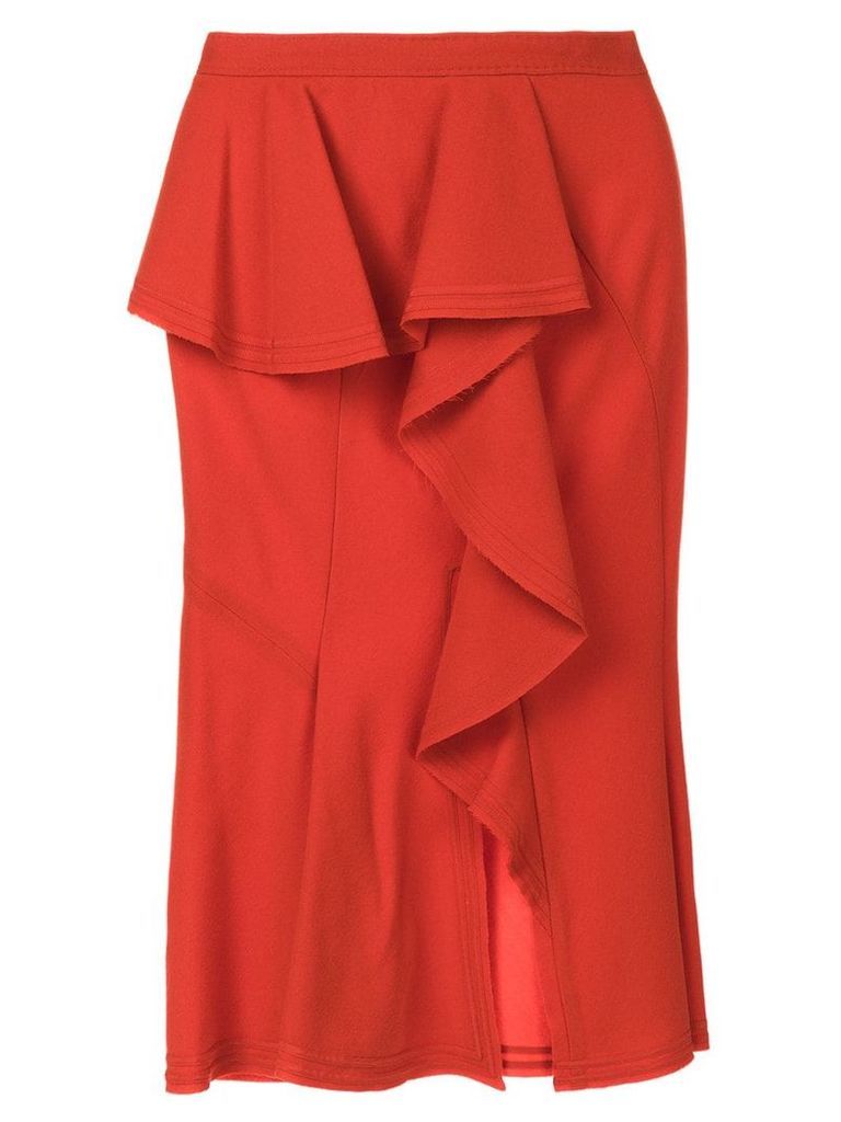 Givenchy asymmetric draped panel skirt - Red