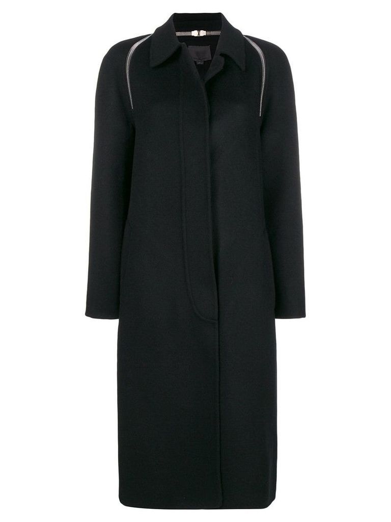 Alexander Wang zip detail single-breasted coat - Black