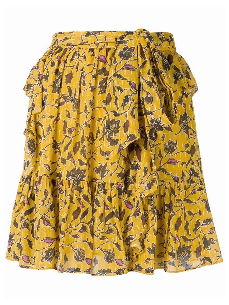 Ulla Johnson Zea floral print skirt - Yellow