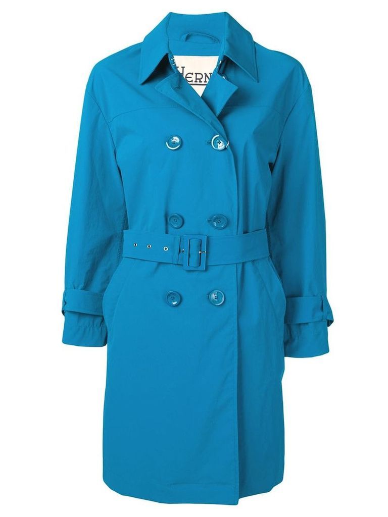 Herno belted trench coat - Blue