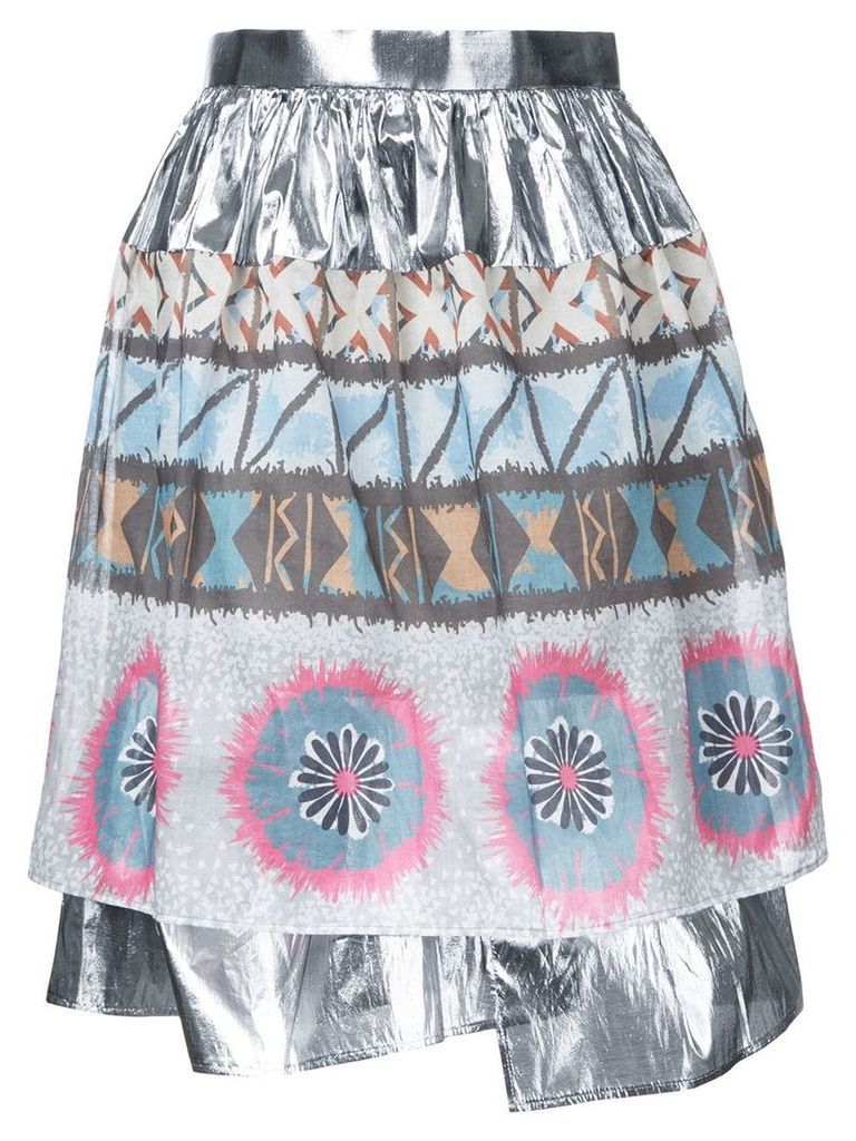 Kolor metallic gathered skirt - Multicolour