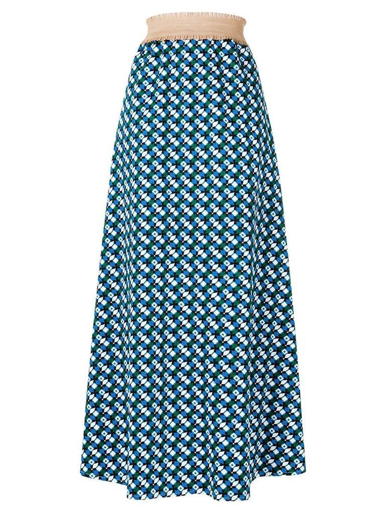 Daniela Pancheri printed midi skirt - Blue
