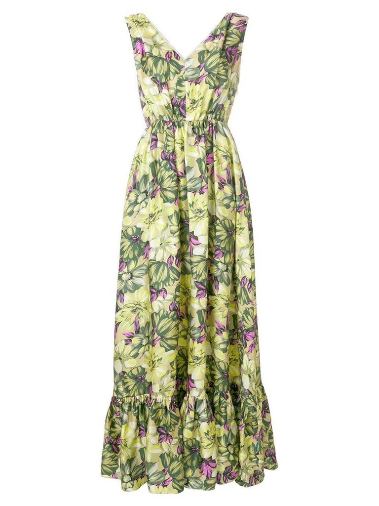 MSGM floral print long-length dress - Green