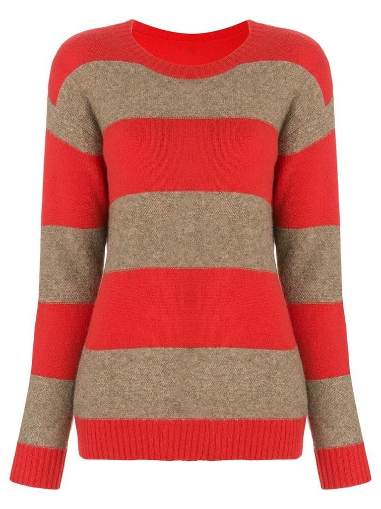 Sottomettimi striped round-neck sweater - Red