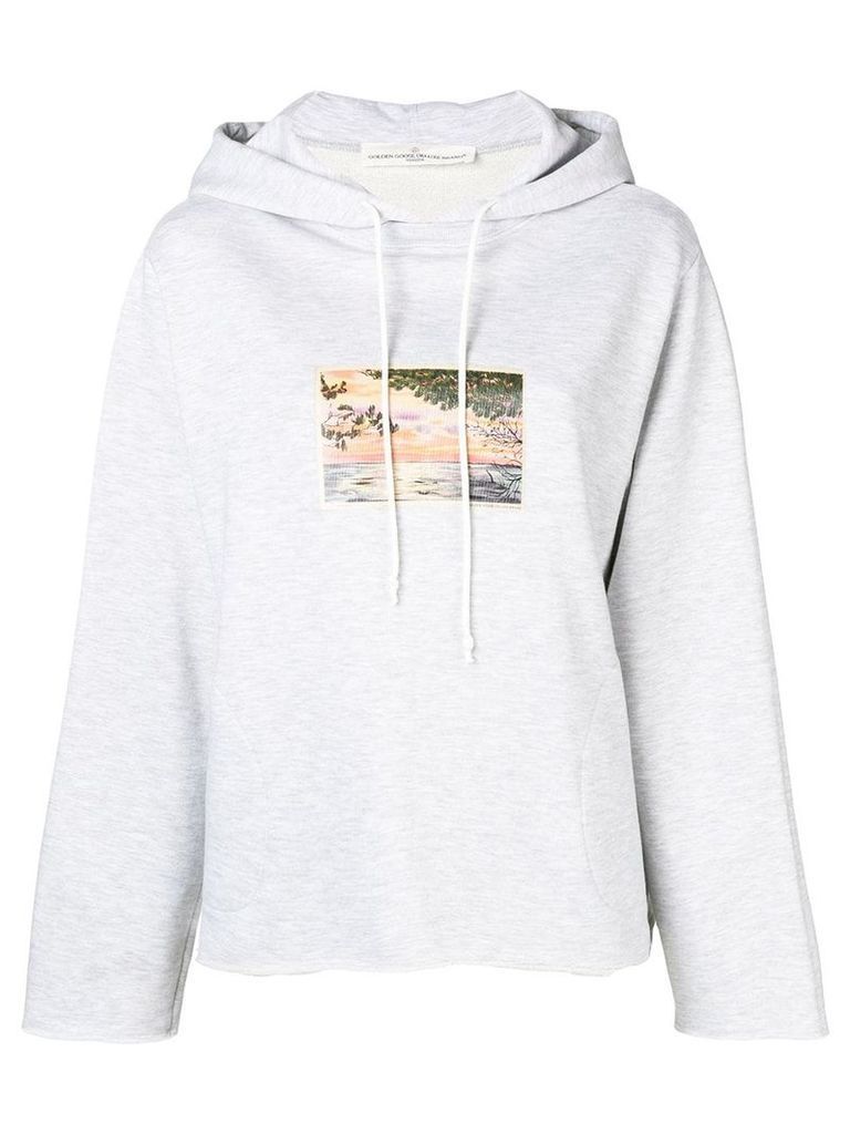 Golden Goose sunset print hoodie - Grey