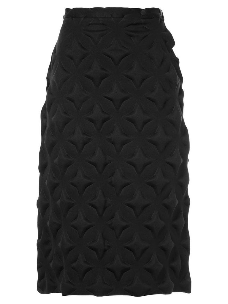 Issey Miyake Pre-Owned textured pencil skirt - Black