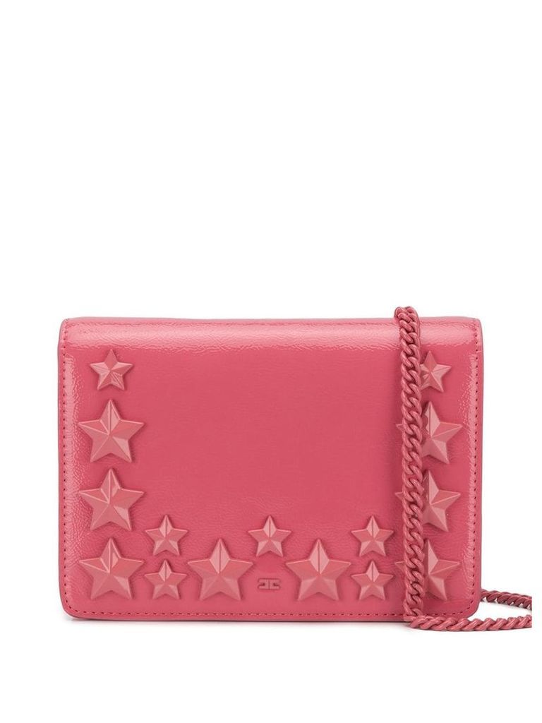 Elisabetta Franchi star stud shoulder bag - Pink