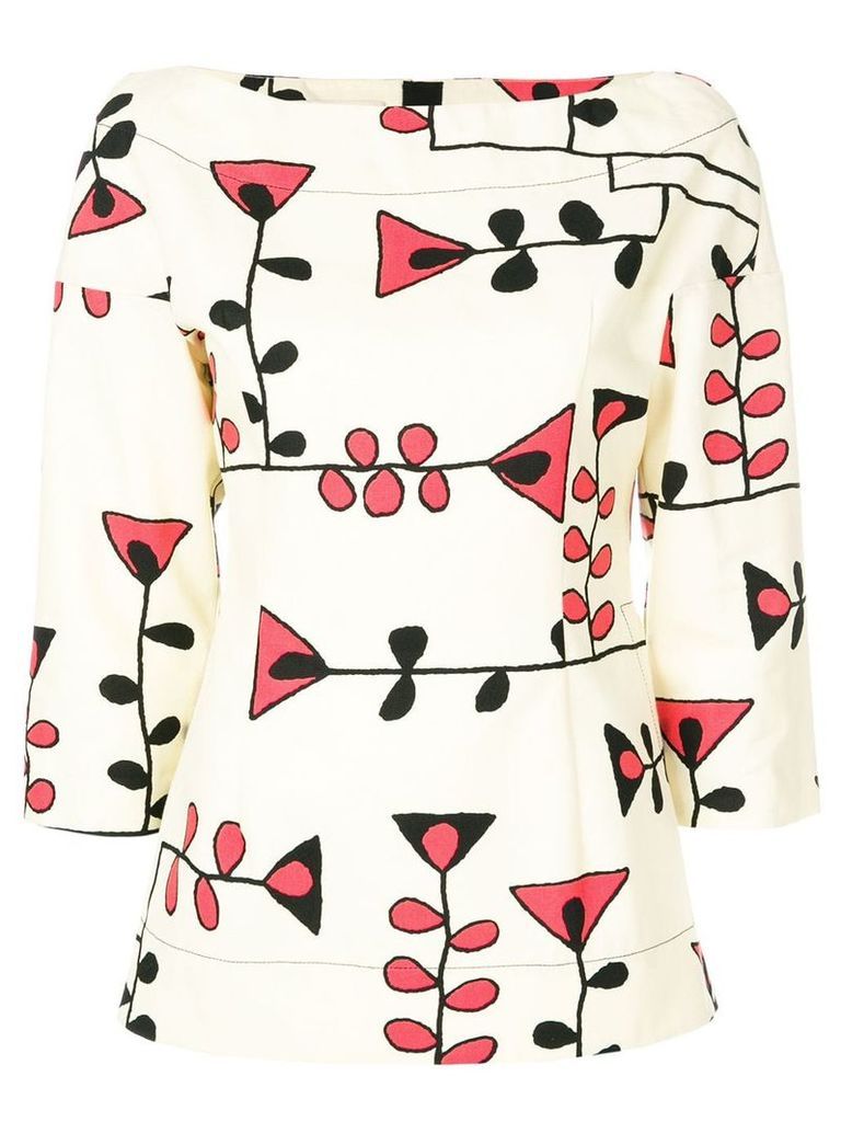 Marni floral print blouse - Neutrals