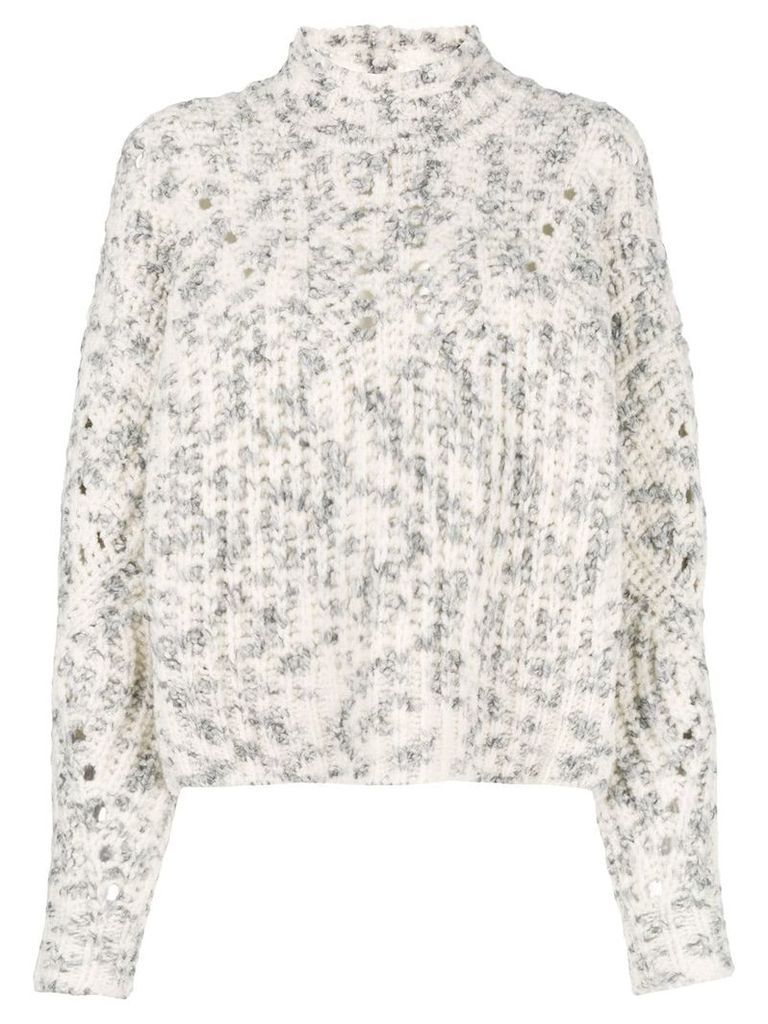 Isabel Marant chunky high neck sweater - White