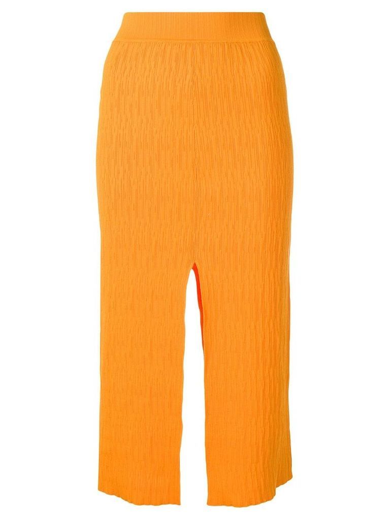 Simon Miller slit detail pencil skirt - Orange