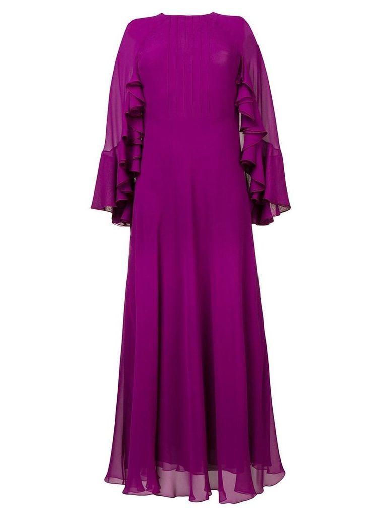 Giambattista Valli ruffled sleeve dress - Purple