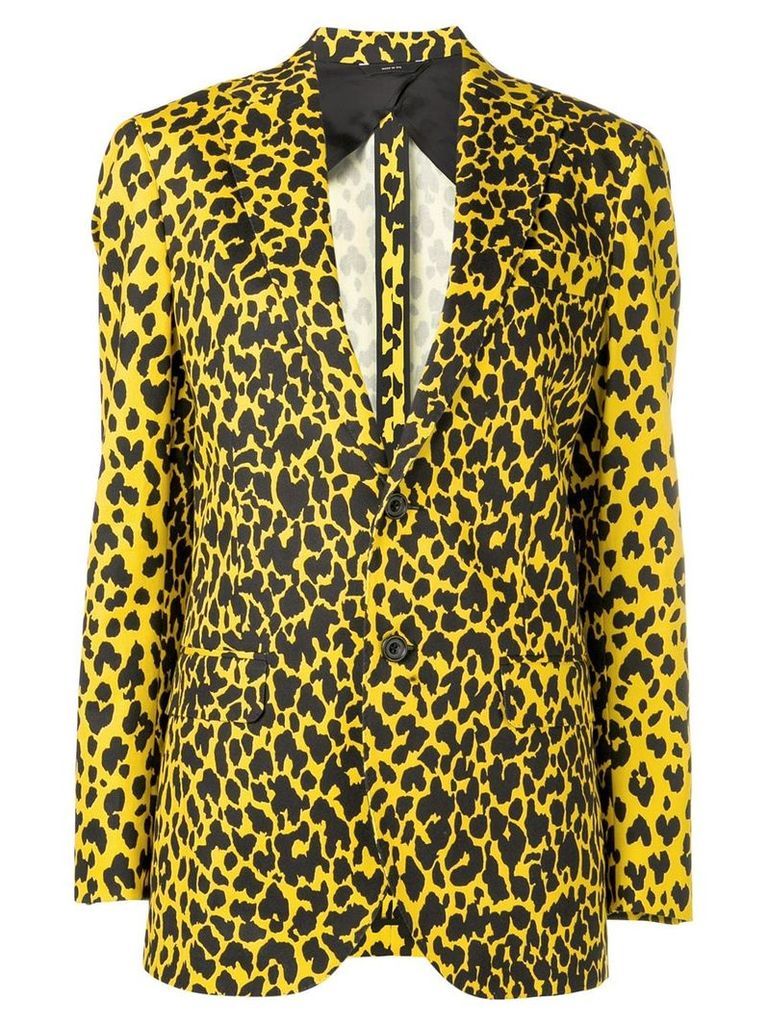 R13 leopard print blazer - Yellow