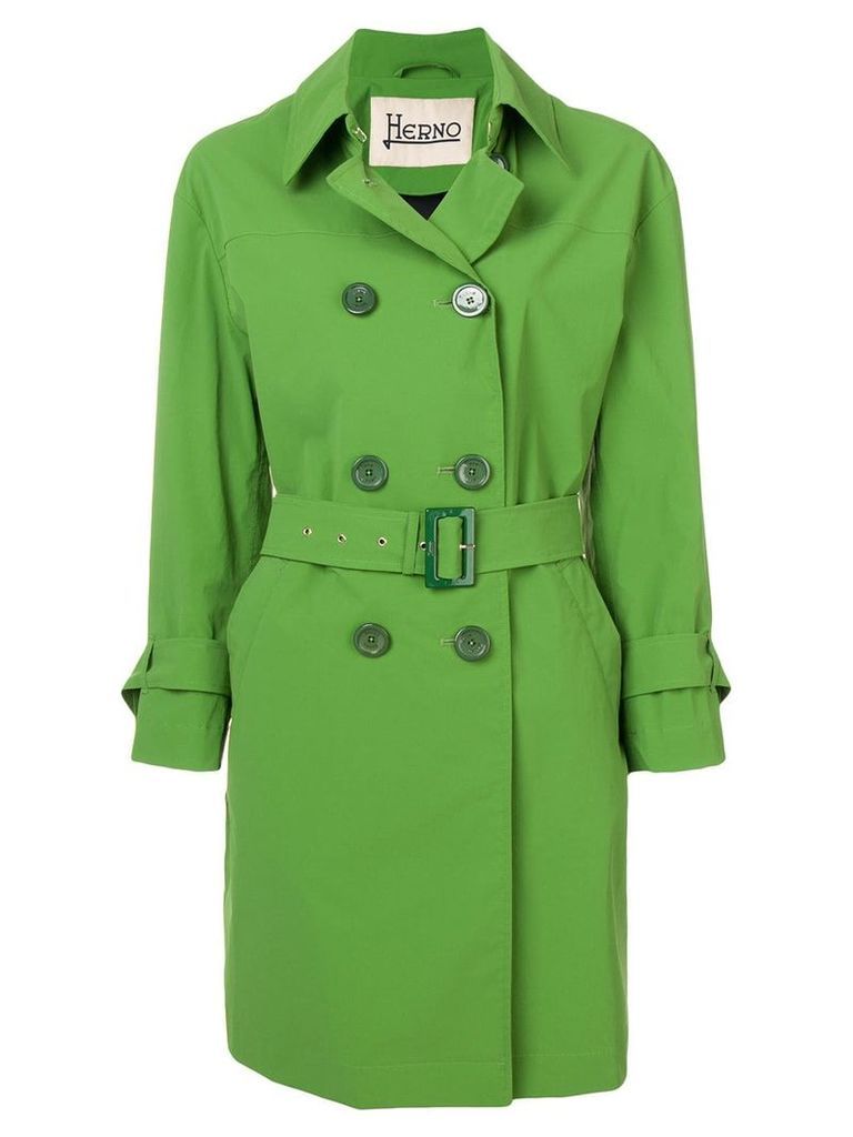Herno belted trench coat - Green