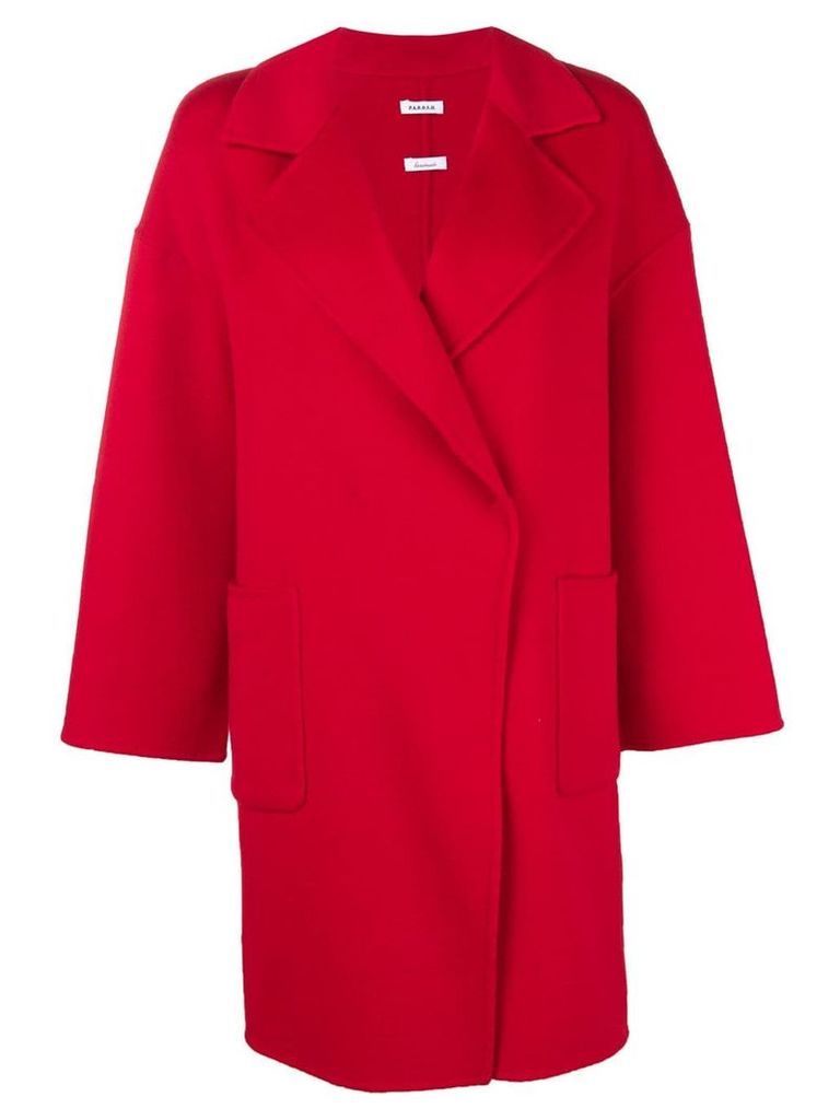 P.A.R.O.S.H. double breasted midi coat - Red