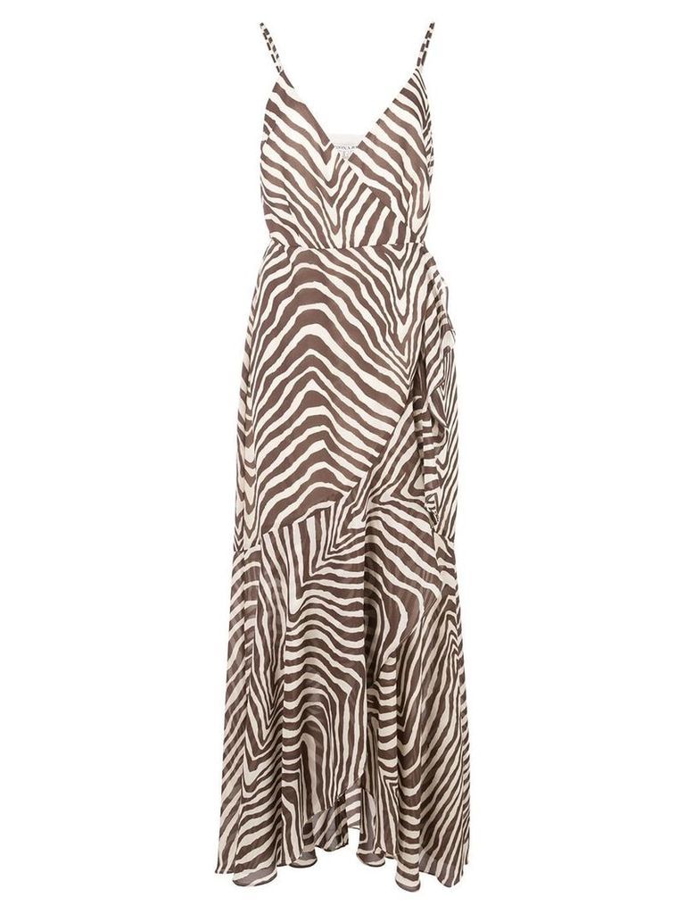 Shona Joy zebra print maxi dress - White