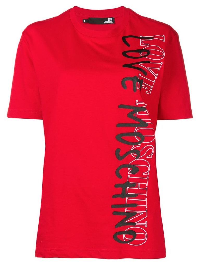 Love Moschino contrast logo T-shirt - Red