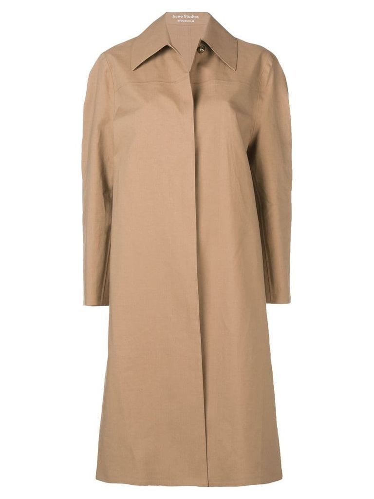 Acne Studios minimalist coat - Brown