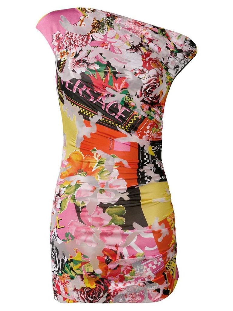 Versace floral fitted dress - Pink