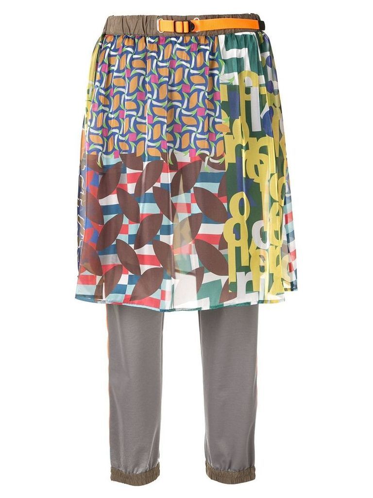 Kolor printed skirt trousers - Multicolour