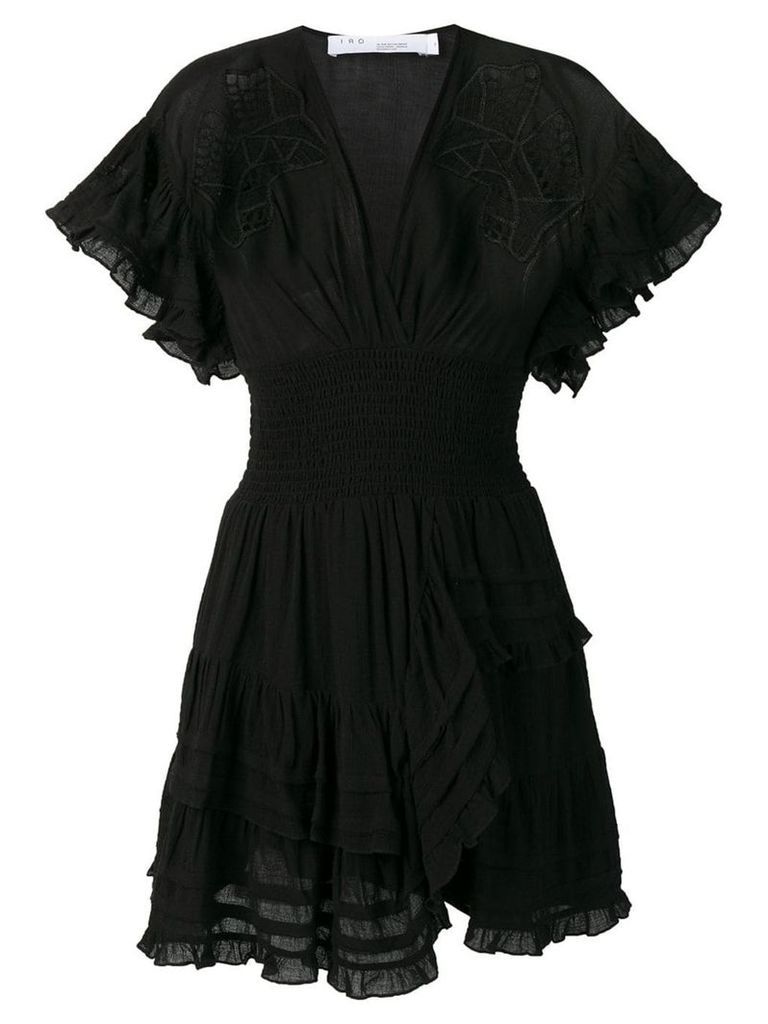 Iro ruffled mini dress - Black