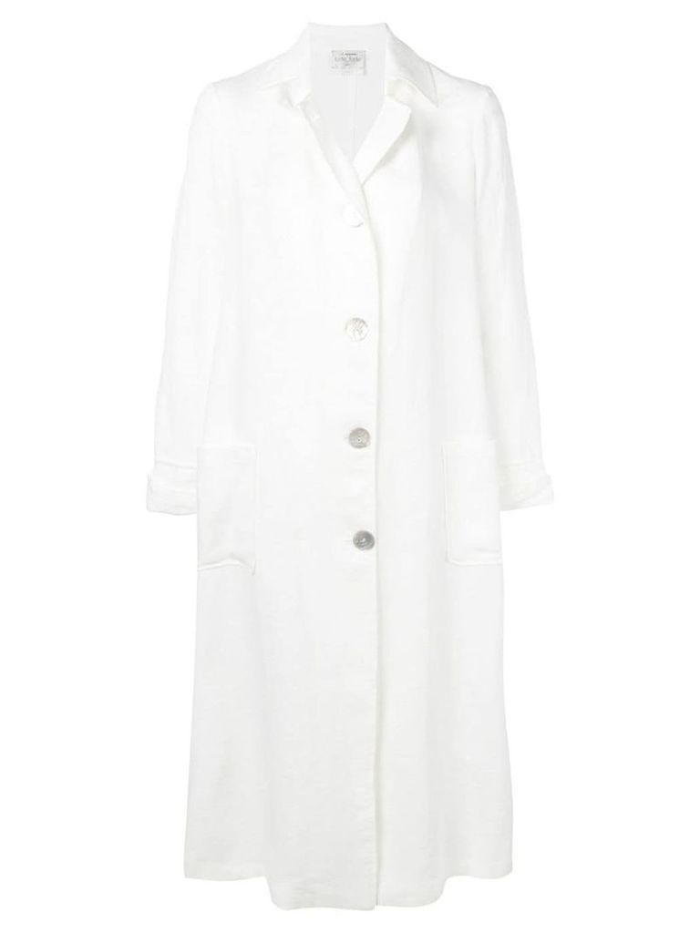 Forte Forte long buttoned trench - White