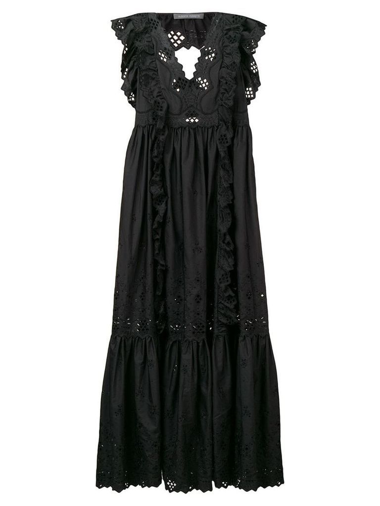 Alberta Ferretti embroidered dress - Black
