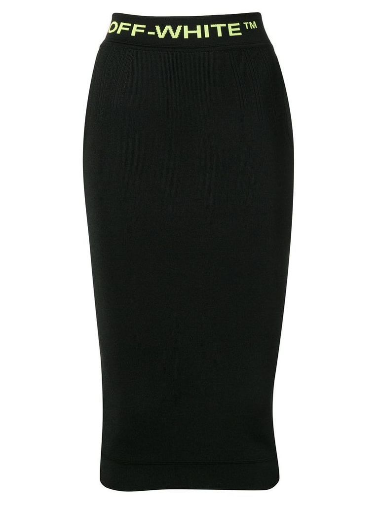 Off-White stretch logo skirt - Black