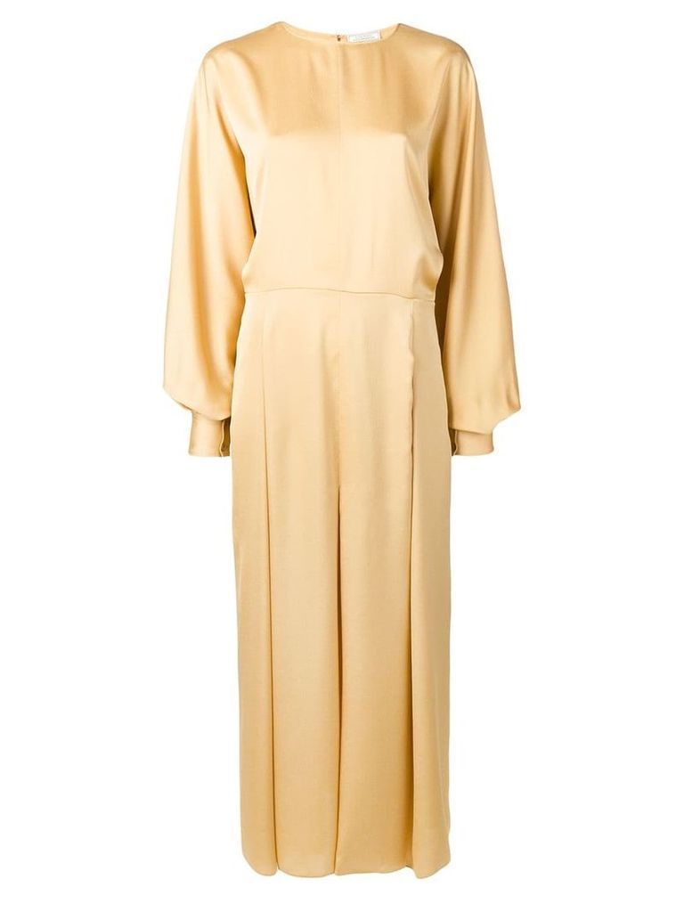 Nina Ricci pleated maxi dress - Yellow