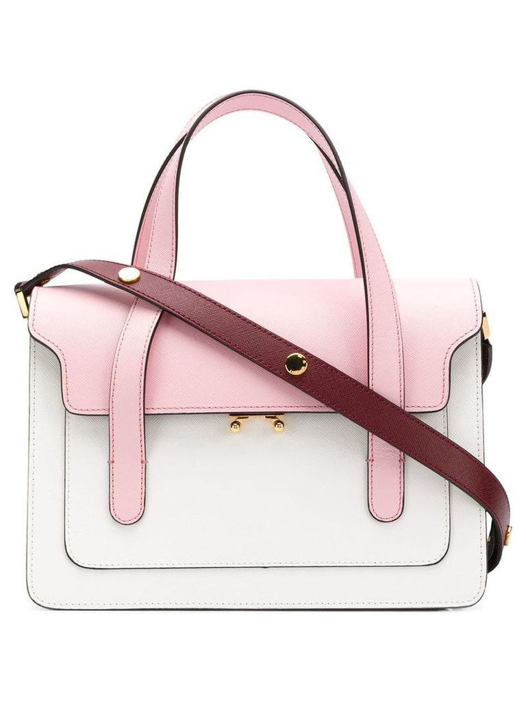 Marni colour block shoulder bag - Pink