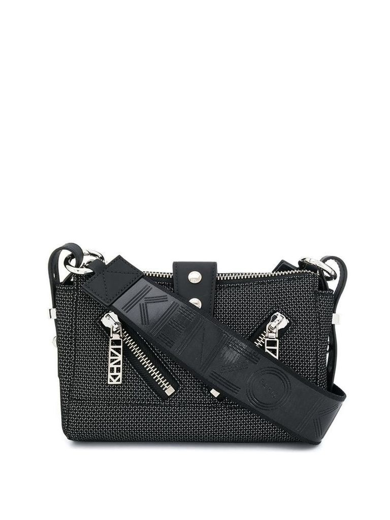 Kenzo patterned mini shoulder bag - Black
