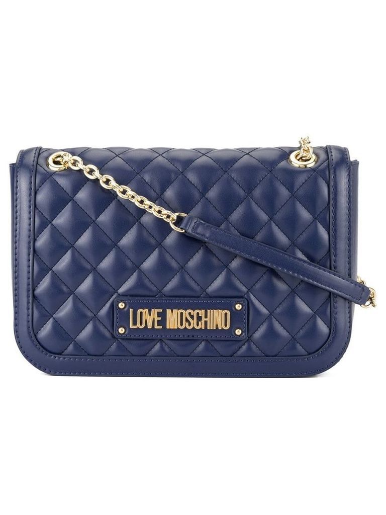 Love Moschino soft quilted shoulder bag - Blue