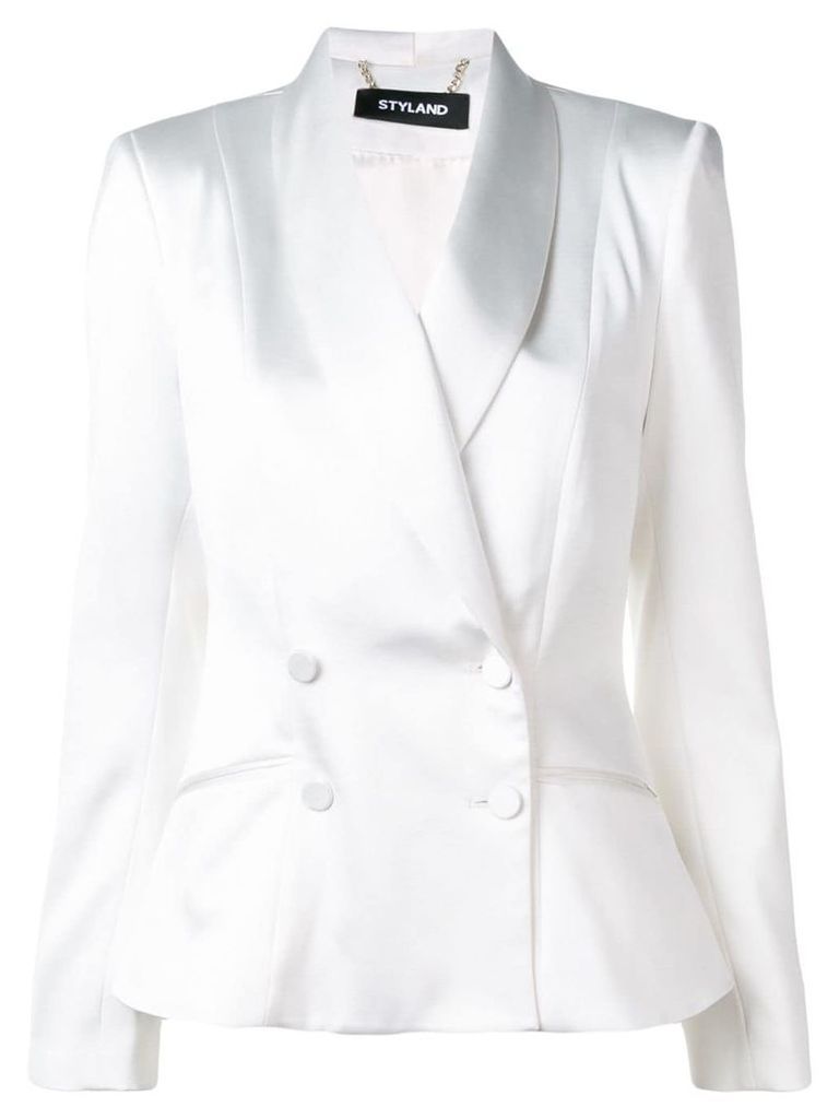 Styland double-breasted blazer - White