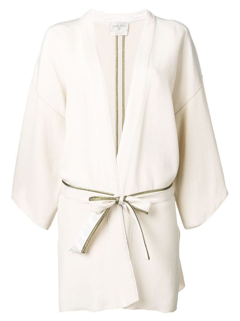 Forte Forte belted kimono jacket - Neutrals