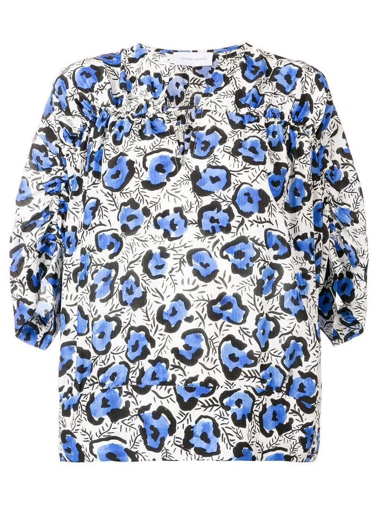 Christian Wijnants floral printed blouse - Blue