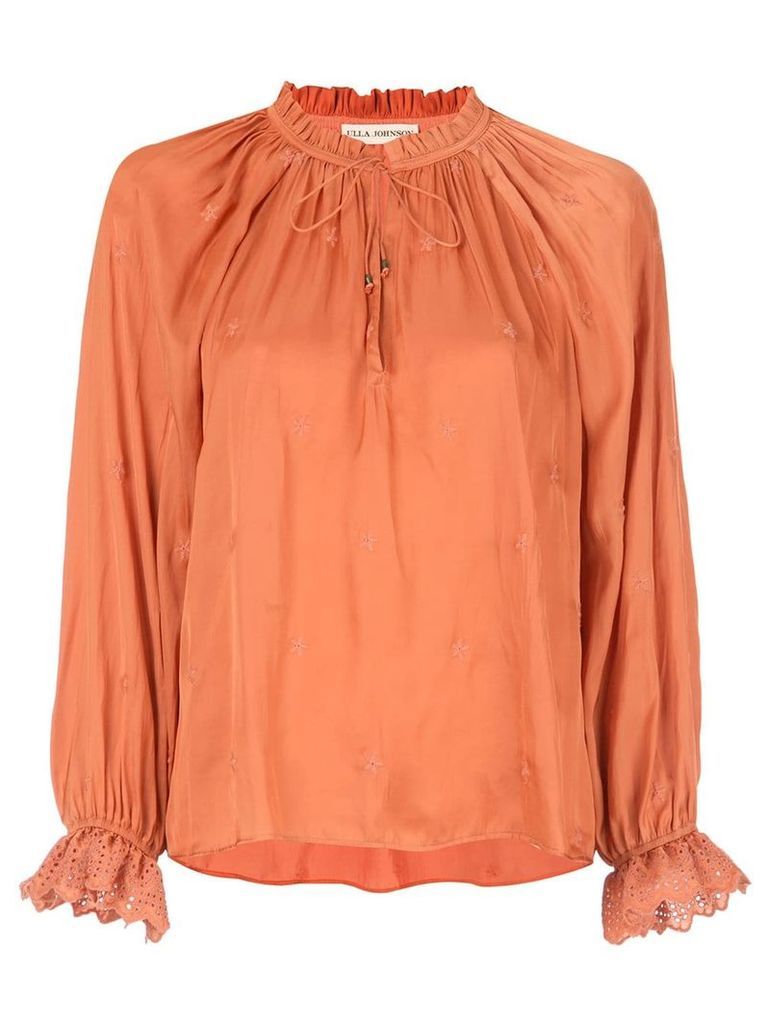Ulla Johnson embroidered blouse - Orange