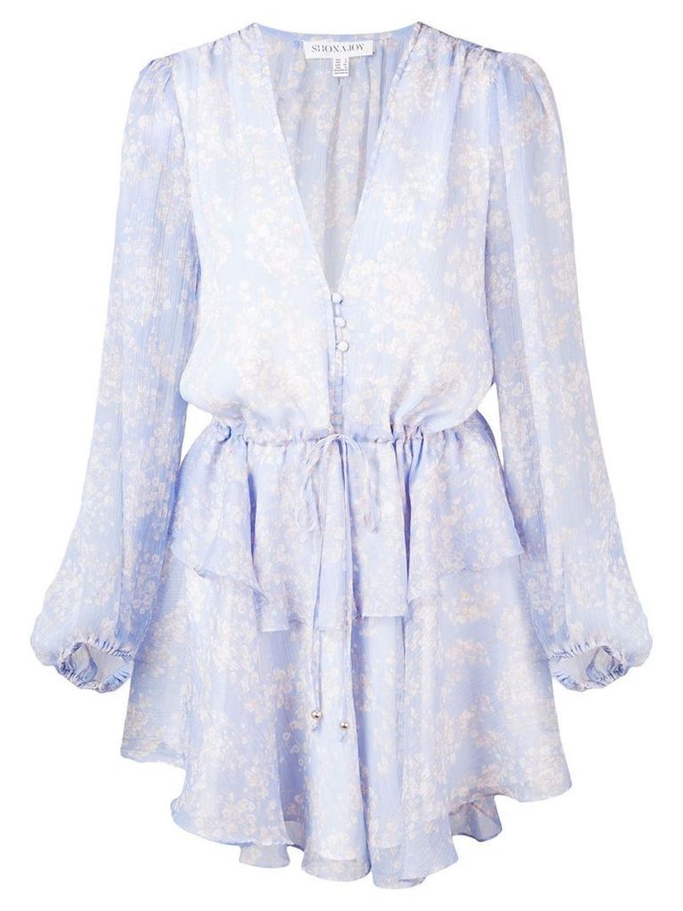 Shona Joy Emilia peplum mini dress - Blue